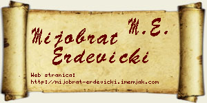 Mijobrat Erdevički vizit kartica